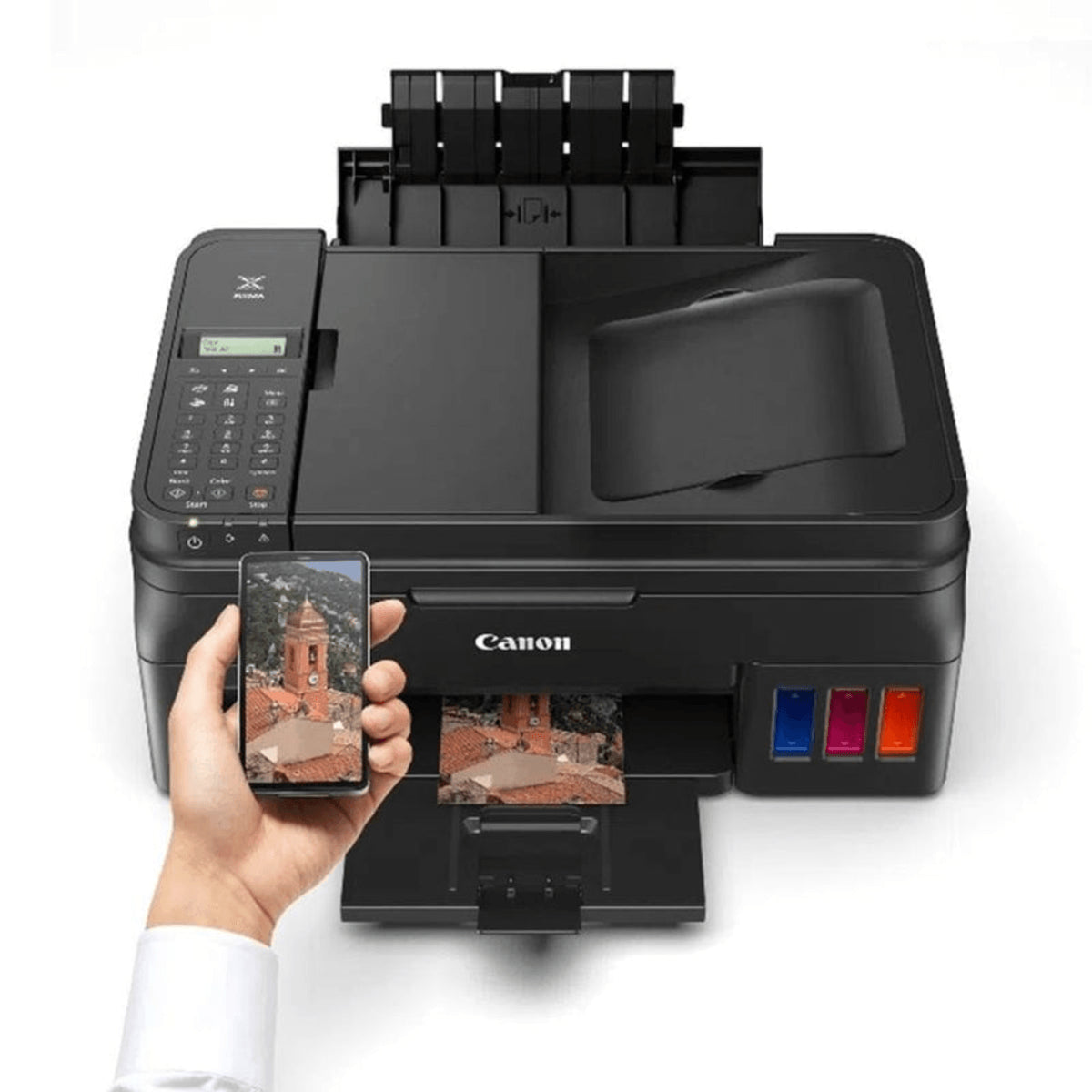 Impresora Canon Multifuncional PIXMA G4110, ADF, WiFi, USB, A4, LCD 2 lineas, alta productividad y rendimiento.