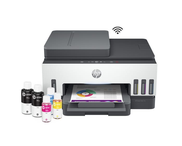 Impresora HP Multifuncional Smart Tank 790, 15 ppm, USB 2.0, Bluetooth, Wi-Fi, LAN, Duplex, AAD, Fax, Color/BNegro, A4