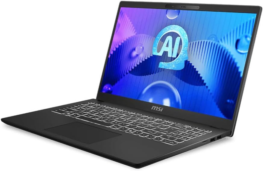Laptop MSI Modern 15 H AI C1M, Intel Core Ultra 9 185H Hasta 5.1 GHz, RAM 32GB, SSD 1TB, LED 15.6" FHD Touch, Windows 11 Home