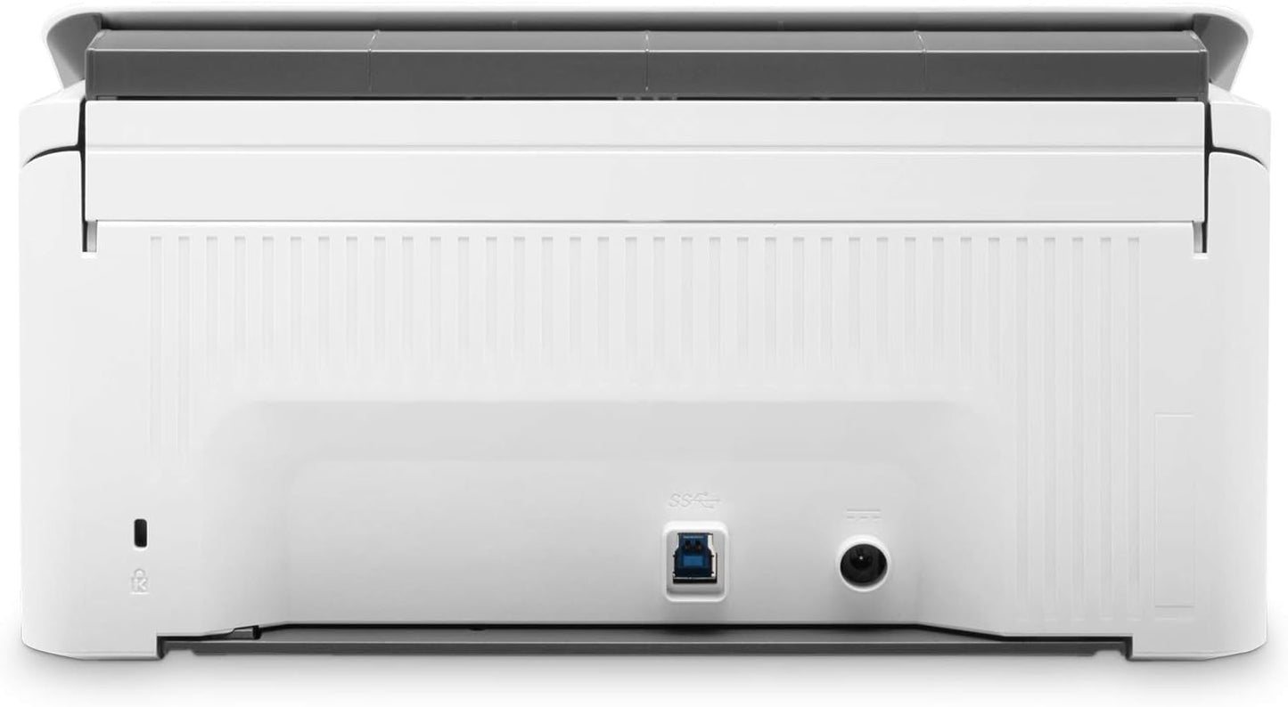 Scanner HP Scanjet Pro 2000 S2 con Alimentador de hojas, USB 3.0, Programación de trabajos recurrentes, Escaner a color de Doble Cara, Software OCR
