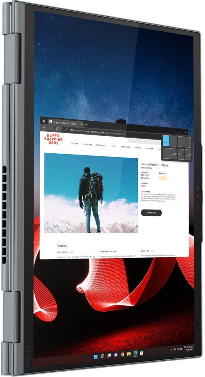 Convertible Lenovo ThinkPad X1 Yoga Gen 8 (14") Intel Core i7-1365U Hasta 5.2 GHz, RAM 32GB, Sólido SSD 1TB PCIe, LED 14'' WUXGA Táctil, Windows 11 Pro