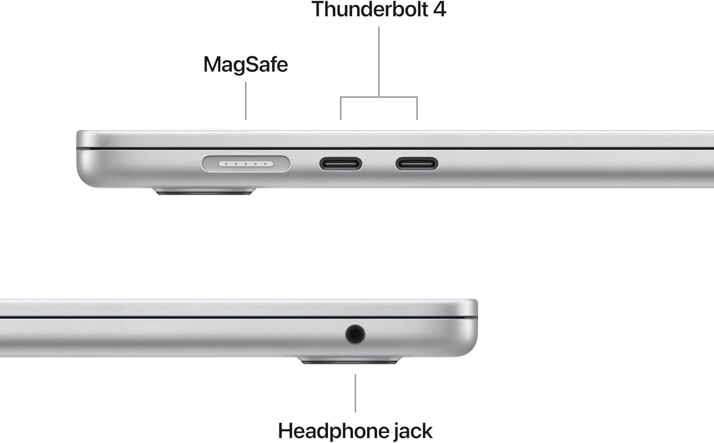 Laptop Apple MacBook Air 13.6, Chip M4, RAM 16GB, SSD 256GB, Pantalla Liquid Retina 13.6’’ (2560x1664), TrueTone, Peso 1.2 kg, MacOS (Silver)