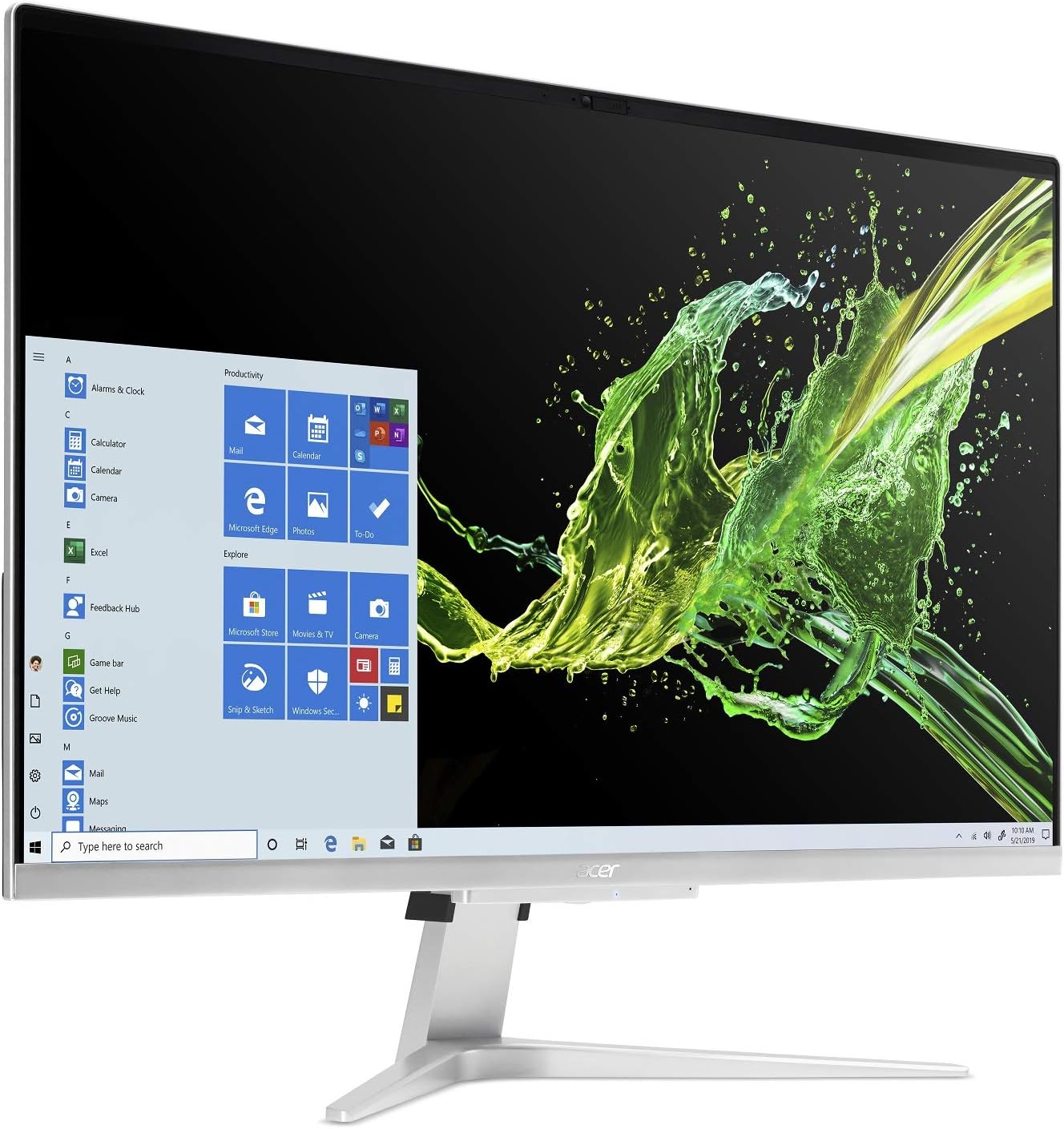 PC Acer Todo en Uno C27-962, Core i5-1035G1 hasta 3.6GHz, RAM 12GB, SSD 512GB, Video 2GB Nvidia MX130, LED 27" Full HD, Windows 10 Home