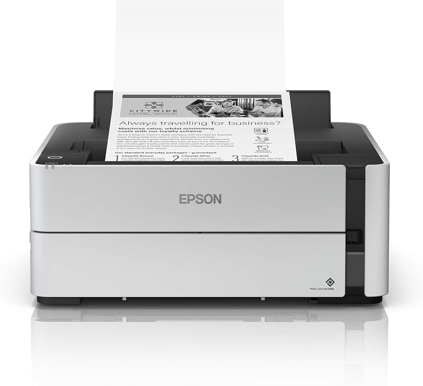 Impresora EPSON Ecotank ET-M1170, Monócroma A4, Impresión Doble Cara, USB 2.0, Ethernet, Wi-Fi Direct, Impresión móvil y en nube ( Oficina / Grupos de trabajo)