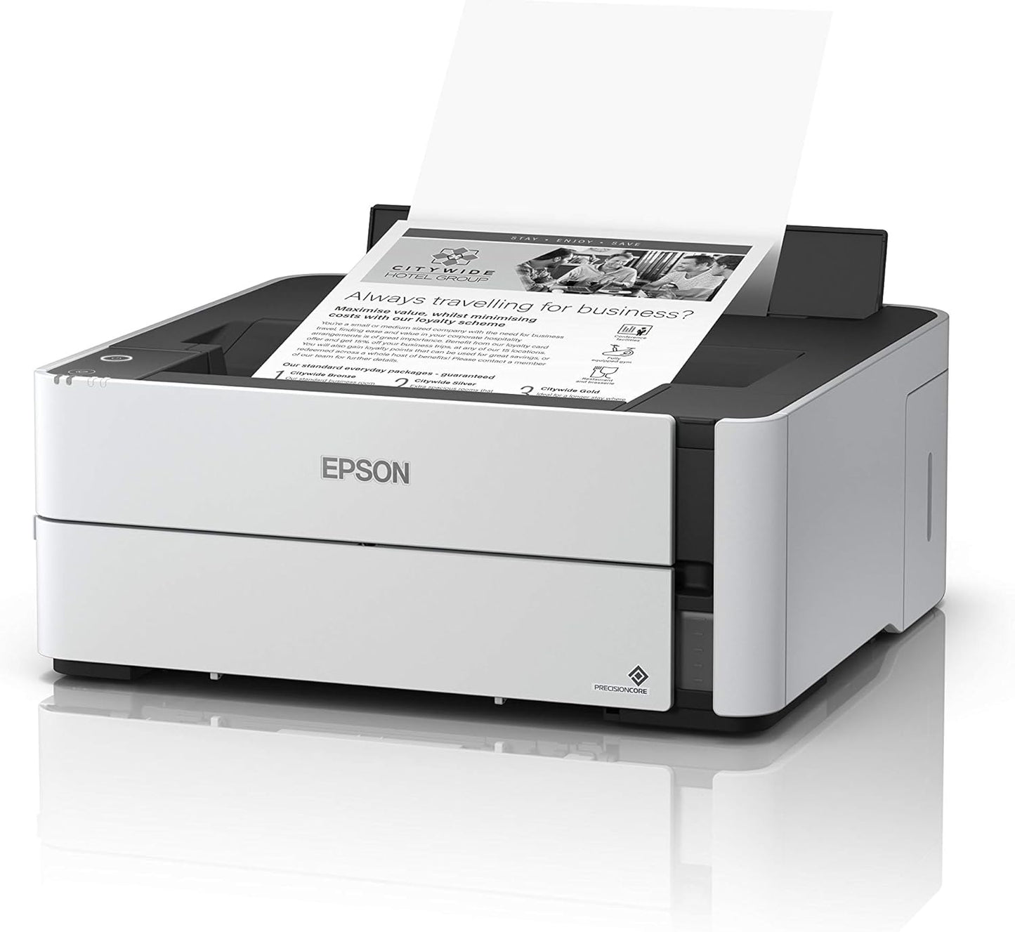Impresora EPSON Ecotank ET-M1170, Monócroma A4, Impresión Doble Cara, USB 2.0, Ethernet, Wi-Fi Direct, Impresión móvil y en nube ( Oficina / Grupos de trabajo)