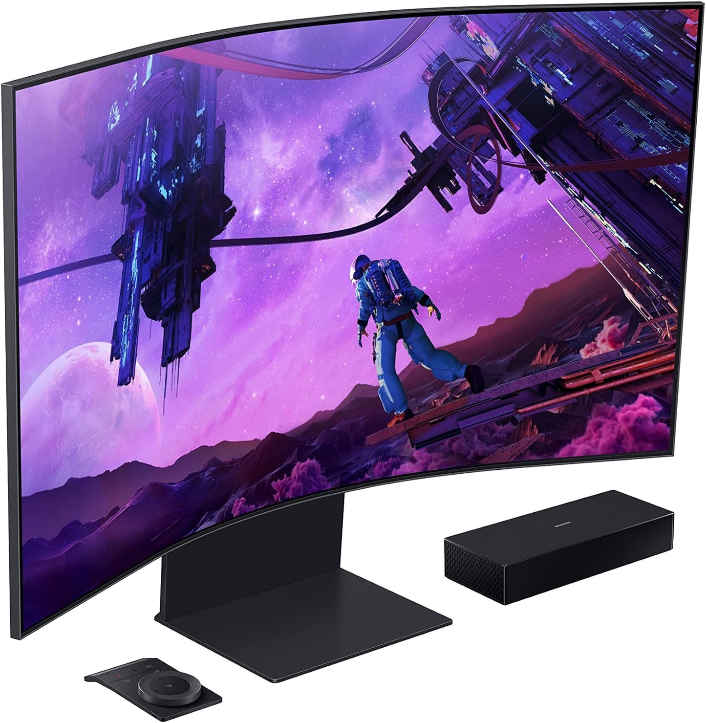 Monitor Samsung Gaming Odyssey ARK LS55BG970NNXGO, 55" VA 4K (3840 x 2160), Curvo (1000R), HDMI, USB2.0, Ethernet, Wi-Fi, Bluetooth, 165 Hz, 1ms, 92%cobertura DCI, FreeSync Premium Pro
