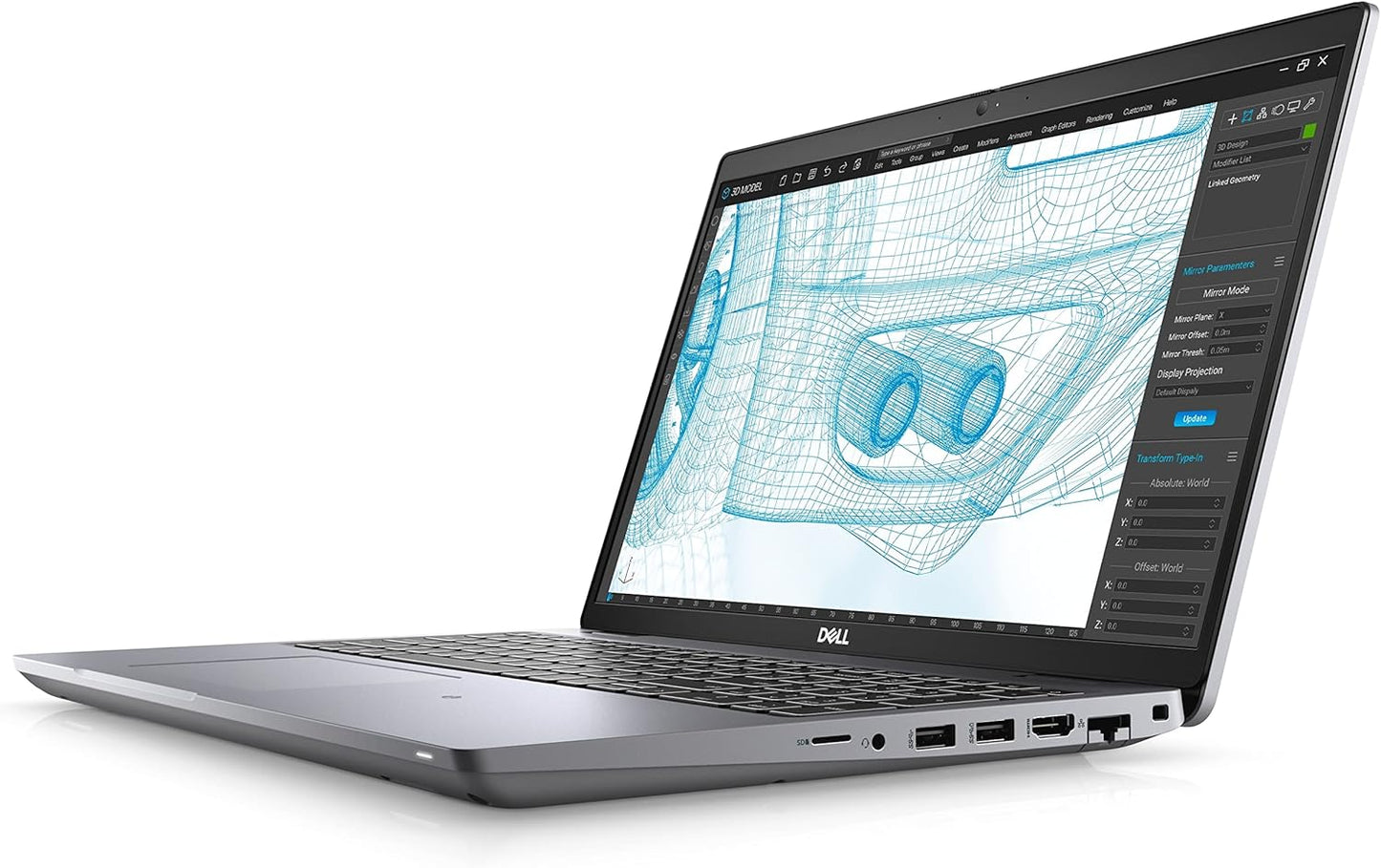Laptop Dell Workstation Precision 3561, Intel Core i5-11500H 2.4GHz, RAM 16GB, SSD 1TB, Video 4GB Nvidia Quadro T600, LED 15.6" Full HD, Windows 11 Pro