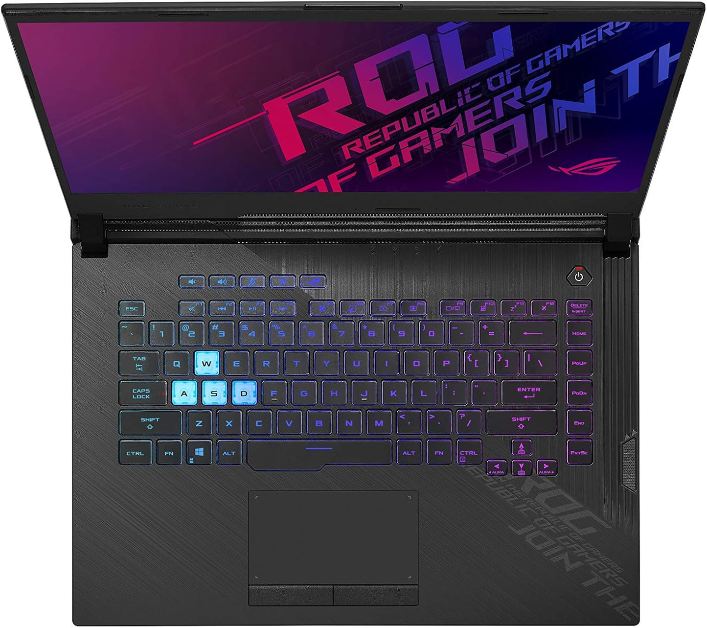 Laptop Asus ROG Strix G15-G512LWS Gaming, Intel Core i7-10850H Hasta 5.1 GHz, RAM 16GB, SSD 512GB, Video 8GB NVIDIA RTX 2070 SUPER, LED 15.6" Full HD a 144Hz, Windows 11 Home