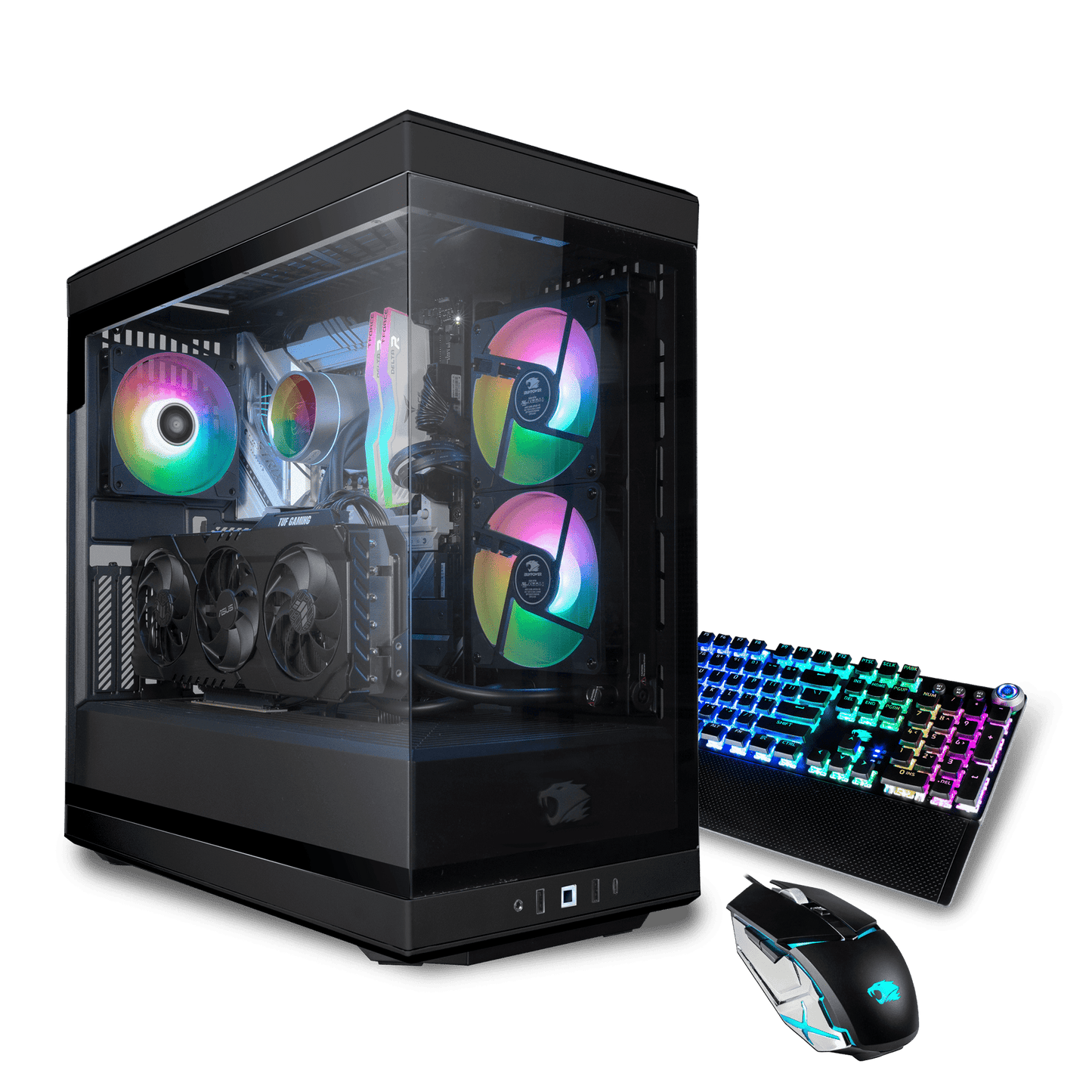 PC iBUYPOWER Y40 Pro Black Gaming, Intel Core i7-14700F Hasta 5.4 GHz, RAM 32GB, Mainboard Intel Z790, Unidad SSD 2TB, Video 12GB NVIDIA GeForce RTX 4070Ti, 700W 80 Plus, Windows 11 Home