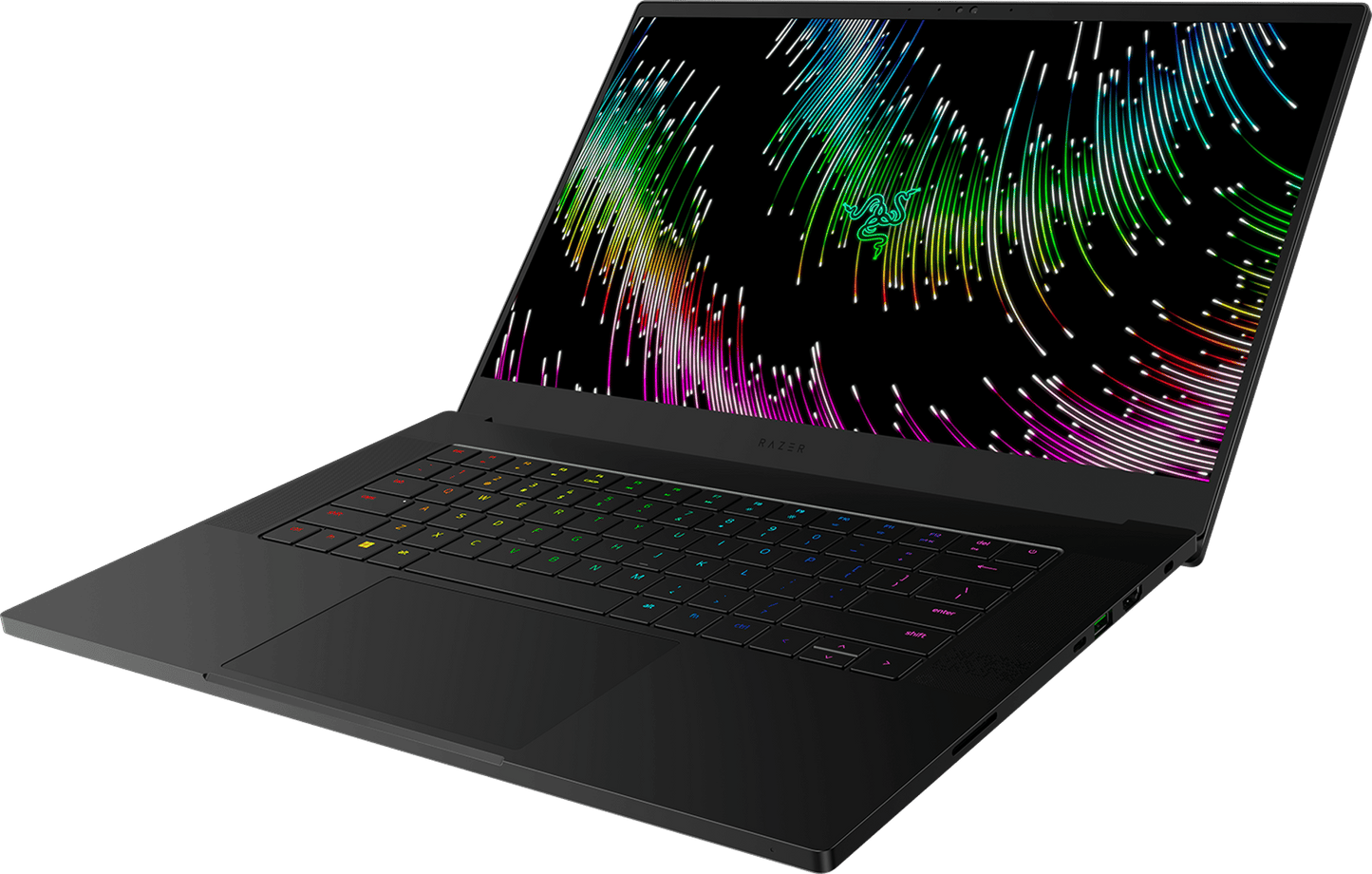 Laptop RAZER Blade 15 Gaming Deluxe, Core i7-11800H Hasta 4.6 GHz, RAM 32GB, SSD 1TB, Video 6GB NVIDIA GeForce RTX 3060, LED 15.6" 2K a 240 Hz, 100% Black Aluminum, Windows 11 Home