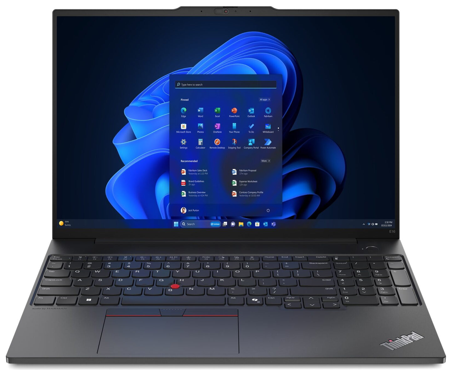 Laptop Lenovo ThinkPad E16 Gen 2, Ultra 7 155U Hasta 4.8 GHz, RAM 16GB, SSD 512GB, LED 16'' WUXGA, Windows 11 Pro