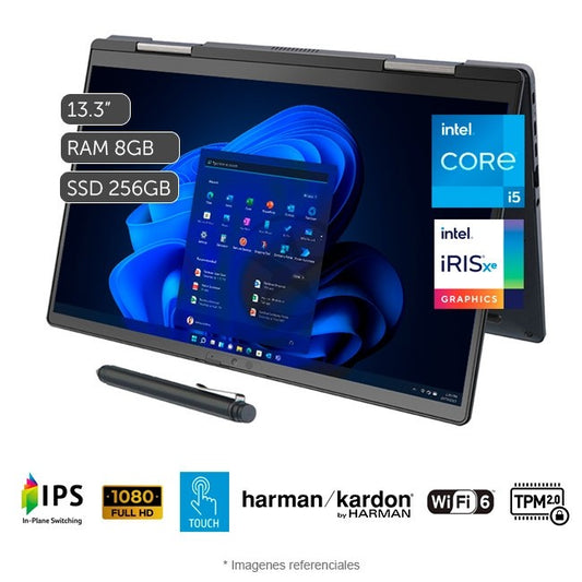 Convertible Toshiba Dynabook Portege X30W 2-en-1, Intel Core i5-1135G7 2.4GHz, RAM 8GB, SSD 256GB, LED 13.3" Full HD Touch, Windows 11 Pro. + Lápiz Optico
