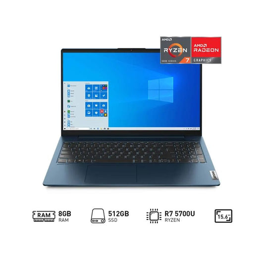 Laptop Lenovo IdeaPad 5 (15), AMD Ryzen 7 5700U 1.8GHz, RAM 8GB, SSD 1TB, LED 15.6" Full HD, Windows 11 Home