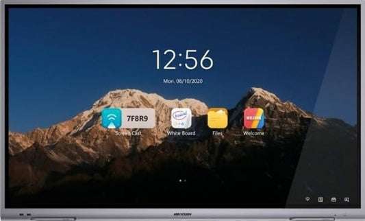 Pantalla Pizarra Interactiva HIKVISION de 65" Touch/ Android / Cámara Web 8MP / Resolución 4K / Bocinas Integradas / HDMI/ VGA / 2 Lápices para Escribir