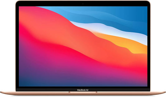 Laptop Apple MacBook Air 13, Chip M1 (8 Núcleos) con Neural Engine, RAM 8GB, SSD 256GB, Pantalla 13.3'' Gama de colores P3, TrueTone, Thunderbolt, Touch ID, Peso 1.2 kg, MacOS (Gold)