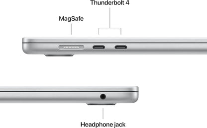 Laptop Apple MacBook Air 13.6, Chip M4, RAM 16GB, SSD 256GB, Pantalla Liquid Retina 13.6’’ (2560x1664), TrueTone, Peso 1.2 kg, MacOS (Silver)