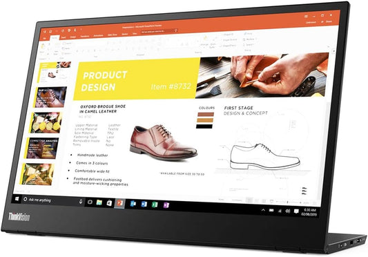 Monitor portatil Lenovo ThinkVision M14, 14" Full HD (1920x1080), WLED, USB tipo C, 72% NTSC, Respuesta 6 ms, 300 nits, Peso 0,57 kg