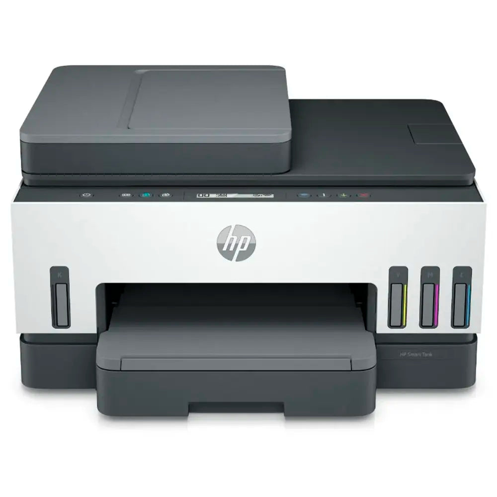 Impresora HP Multifuncional Smart Tank 750, Tinta Continua a Color, Velocidad 15 ppm, Duplex, ADF, Inalámbrico con Wi-Fi, RJ45, Conectividad USB 2.0