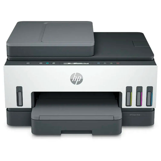 Impresora HP Multifuncional Smart Tank 750, Tinta Continua a Color, Velocidad 15 ppm, Duplex, ADF, Inalámbrico con Wi-Fi, RJ45, Conectividad USB 2.0