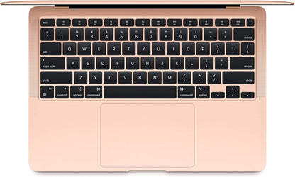 Laptop Apple MacBook Air 13, Chip M1 (8 Núcleos) con Neural Engine, RAM 8GB, SSD 256GB, Pantalla 13.3'' Gama de colores P3, TrueTone, Thunderbolt, Touch ID, Peso 1.2 kg, MacOS (Gold)