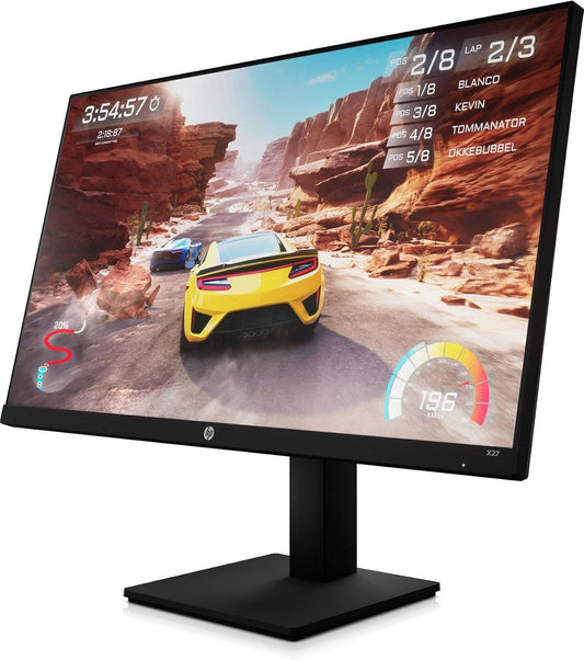 Monitor HP Gaming X27 FHD de 27", Resolución (1920x1080) FHD, Panel IPS, Tasa de Refresco de 165Hz/1ms, AMD FreeSync Premium, Ajuste de Altura, Compatible con VESA, HDMI, DisplayPort