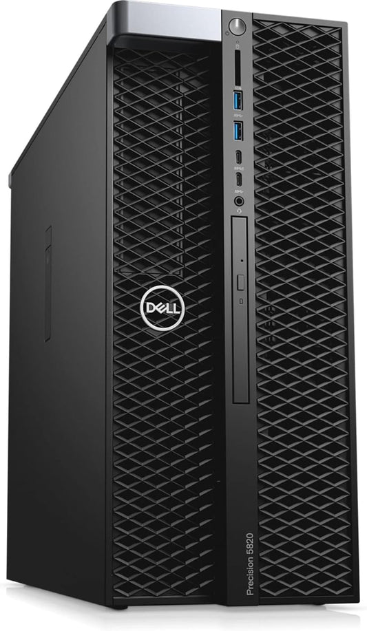 PC Dell WorkStation Precision 5820 Tower, Intel Xeon W-2135 Hasta 4.5 GHz, RAM 32GB, SSD 1TB + HDD 2TB, 4GB NVIDIA Quadro T1000, Wi-Fi, Windows 11 Pro