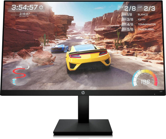 Monitor HP Gaming X27 FHD de 27", Resolución (1920x1080) FHD, Panel IPS, Tasa de Refresco de 165Hz/1ms, AMD FreeSync Premium, Ajuste de Altura, Compatible con VESA, HDMI, DisplayPort
