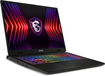 Laptop MSI Sword 16 HX Gaming, Core i9-14900HX Hasta 5.8 GHz, RAM 32GB, SSD 1TB, 8GB NVIDIA GeForce RTX 4070, LED 16" WUXGA a 165Hz, Windows 11 Home