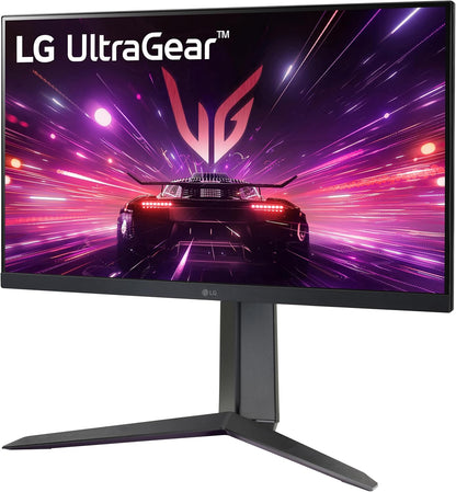 Monitor LG Gaming UltraGear 24GS65F-B, 24", Full HD, 16:9, HDMI, DP, 180 Hz, 1ms, Pivote, Color Gamut sRGB al 99%, HDR10, NVIDIA G-Sync / AMD FreeSync Premium