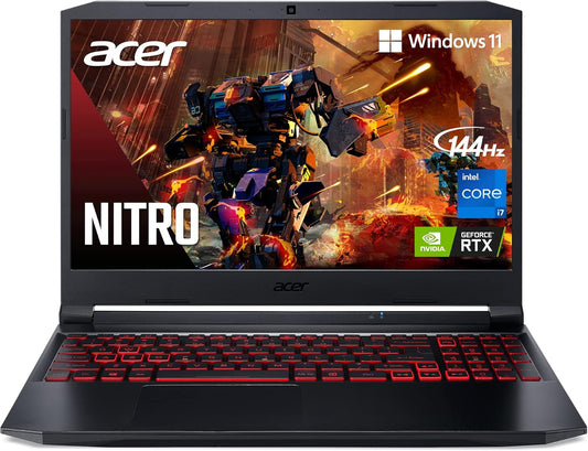 Laptop Acer Nitro 5 AN515-57 Gaming, Intel Core i7-11800H Hasta 4.6 GHz, RAM 16GB, SSD 512GB, 4GB NVIDIA GeForce RTX 3050, LED 15.6'' FHD 144Hz, Windows 11 Home