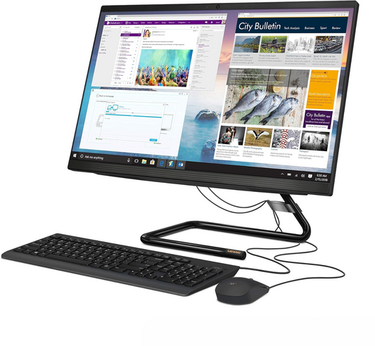 PC Lenovo Todo en Uno IdeaCentre 3 (24ITL6), Intel Core i3-1215U Hasta 4.4 GHz, RAM 8GB, SSD 512GB, Wi-Fi, BT, LED 24" Full HD