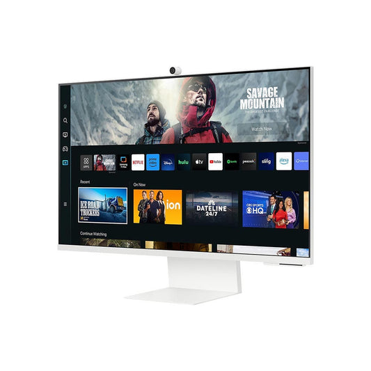 Monitor Samsung Smart M8 LS32CM80 de 32", LED UHD 4K, sRGB 99% / HDR10+, Mejora de imágenes por I.A, Parlantes Integrados, Smart TV, Gaming HUB, Bluetooth, Webcam Slim, Compatible con Windows y MAC (Color Blanco)