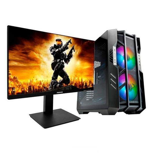 PC MAGIC Gaming Bronze, Intel Core i5-14400F Hasta 4,7 GHz, RAM 16GB, SSD 1TB, 8 GB NVIDIA GeForce RTX 3050, Monitor LED 24'' FHD 100 Hz, Wi-Fi, Teclado y mouse