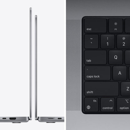Laptop Apple MacBook Pro, M1 Pro (10 Núcleos), RAM 16GB, SSD 512GB, GPU con Motor neuronal de 16 núcleos, Pantalla Liquid Retina XDR de 16.2'' True Tone, MacOS