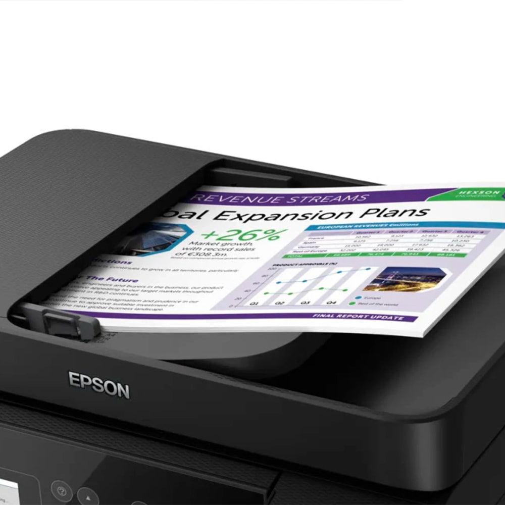 Impresora EPSON Multifuncional Ecotank L5590- A4 / ADF / LAN-RJ45 / FAX / USB 2.0 / Wi-Fi Direct®