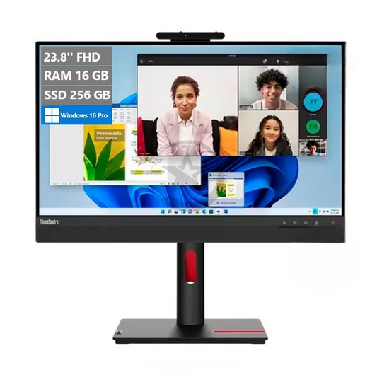 PC Lenovo Todo en Uno M75Q ThinkCentre Modular, AMD Ryzen 5 Pro 5650GE 3.4 GHz, RAM 16GB, SSD 256GB, Pantalla LED 23.8'', Windows 10 Pro