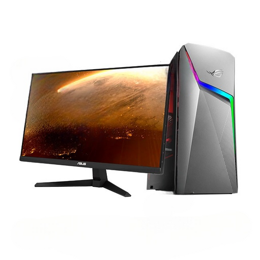 Combo-PC Asus ROG Strix G10DK Gaming, AMD Ryzen 7 5700G 3.8 GHz, RAM 16GB, SSD 512GB, 6GB NVIDIA RTX 2060, Monitor Gamer 24'' 165 Hz, Windows 11 Home
