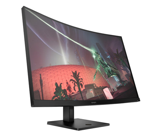 Monitor HP Curvo gaming OMEN 32C de 31.5'', Resolución QHD" Curvatura 1500R, Actualización de 165Hz, Gama de Cromática de 99% sRGB, 90 % de DCI-P3, HDR Activado, DisplayPort