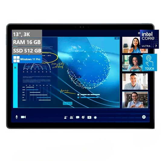 Convertible Dell Latitude 7350, 2-en-1 Desmontable, Intel Core Ultra 7 164U Hasta 4.8 GHz, RAM 16GB, SSD 512GB, LED 13.3" 3K Touch, Peso 0.89 kg, Windows 11 Pro