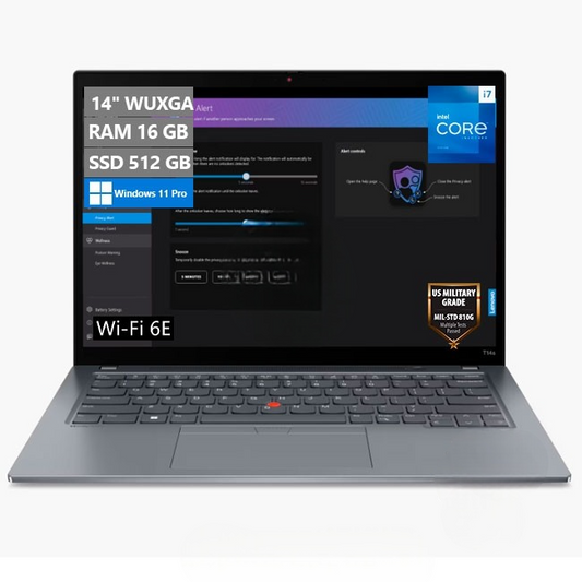 Ultrabook Lenovo ThinkPad T14s Gen 4, Core i7-1355U Hasta 5.0 GHz, RAM 16GB, SSD 512GB, 14" WUXGA, Peso 1.4 Kg, Windows 11 Pro