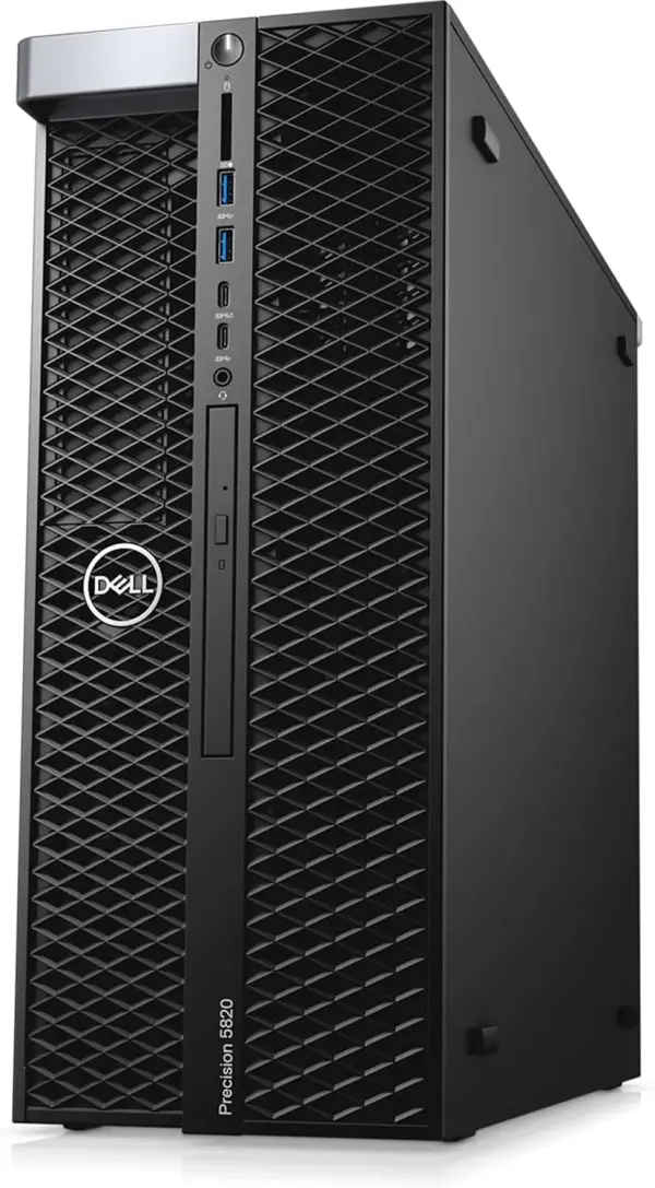 PC Dell WorkStation Precision 5820 Tower, Intel Xeon W-2135 Hasta 4.5 GHz, RAM 32GB, SSD 1TB + HDD 2TB, 4GB NVIDIA Quadro T1000, Wi-Fi, Windows 11 Pro