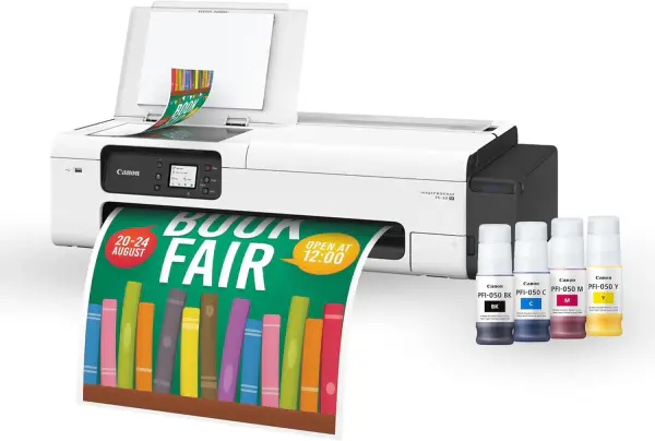 Plotter Canon ImagePROGRAF TC-20 de 24'' - Formato A1/A3/A4, DibujoCAD y Posters con Sistema de cartuchos de tinta, Wi-Fi, Ethernet, Hi-Speed USB, Compatible con Windows y MacOS