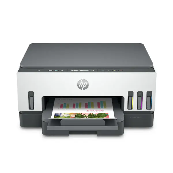 Impresora HP Multifuncional Smart Tank 720 a Color, Velocidad de 15 ppm, Impresión a Doble Cara, Wi-Fi 5G, USB 2.0
